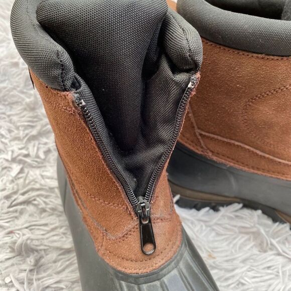 ComforTemp Womens Brown Suede Rubber Sole Winter Duck Boots Steel Shank Size 8 - Picture 11 of 16